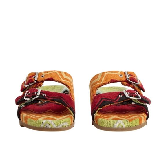 Missoni Sandals Double Zigzag Slide Buckle Strap Italy Vacation Summer Boho US12 main image 11